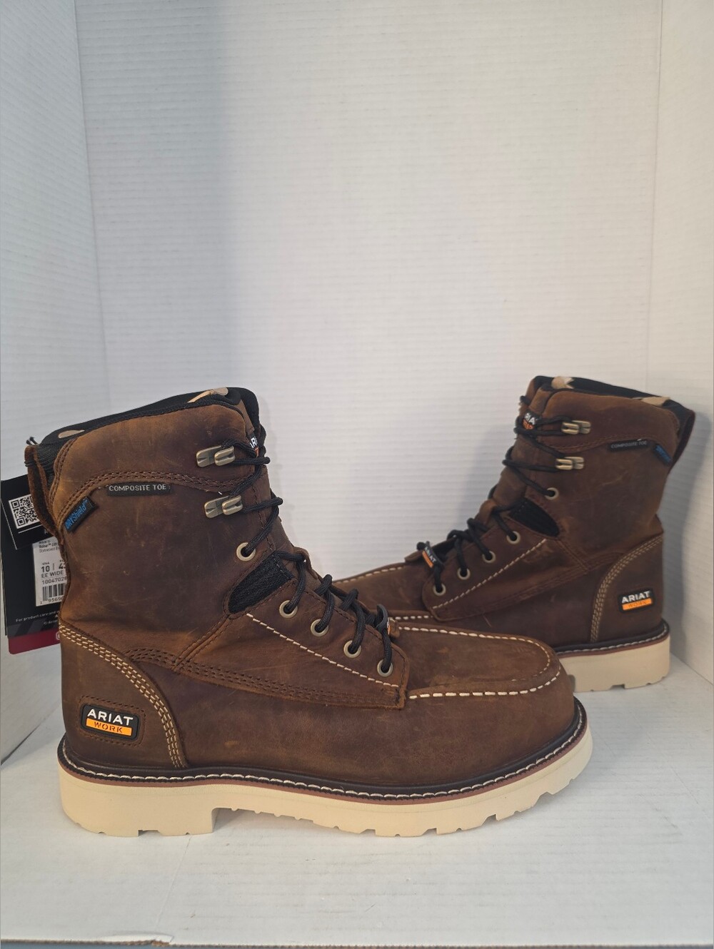 Ariat® Men’s Rebar Lift 6" H20 Safety Composite Toe Lace Up Leather Work Boot 10